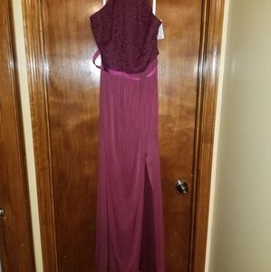 David's bridal wine bridesmaid dress